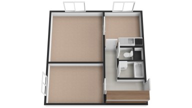 Pronájem hezkého bytu 2+1/S, 45 m2, Praha 5 - Hlubočepy, ul. Borského.