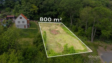 Prodej stavebního pozemku 800 m2, obec Oparno, okres Litoměřice.