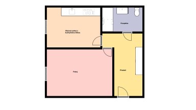 Pronájem bytu 2+kk, 45 m2, Liberec, ul. Revoluční.