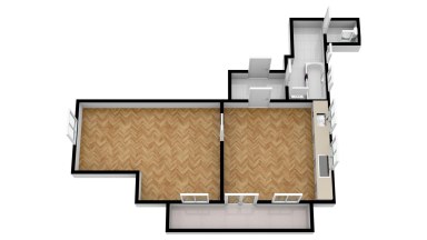 Pronájem krásného bytu 2+kk/B, 50 m2, Praha 4 - Podolí, ul. Pravá.