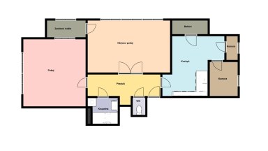 Prodej bytu 2+1/2xL 74,8 m2, ulice Patočkova, Praha 6 - Střešovice. 