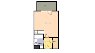 Pronájem bytu 1+kk/B/PS, 34 m2, Praha - Čakovice, ul. Bermanova.