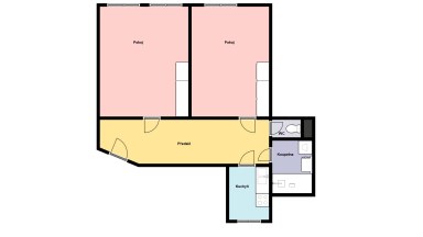 Pronájem bytu 2+1, 55 m2, Liberec, Revoluční