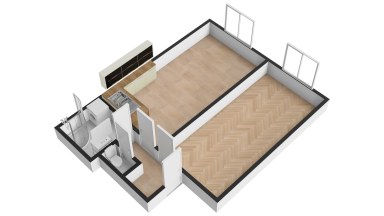 Pronájem bytu 2+kk, 46 m2, Praha 4 - Nusle, ul. K Podjezdu.