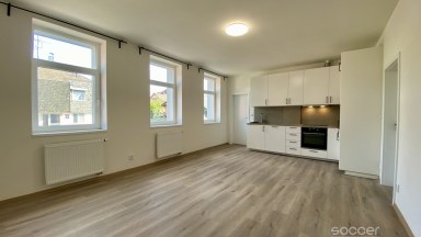 Příjemný byt po rekonstrukci s parkovacím místem a zahradou. 