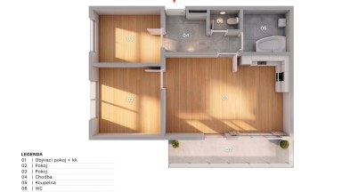 Prodej bytu 3+kk/B/PS, 64 m², ul. Pražská, Šestajovice.