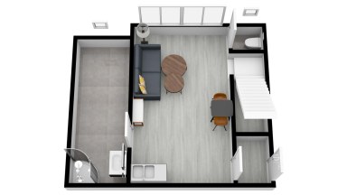 Pronájem bytu 1+kk + terasa (celkem 81,53 m2), Praha 7 - Holešovice, ulice U Uranie