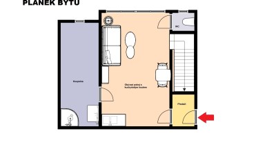 Pronájem bytu 1+kk + terasa (celkem 81,53 m2), Praha 7 - Holešovice, ulice U Uranie