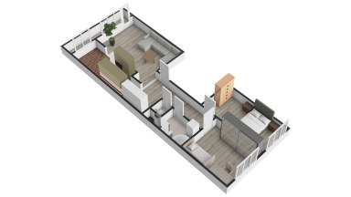 Pronájem bytu 3+1 (77 m²) s lodžií (6 m²) a parkem ve vnitrobloku – ul. Přecechtělova, Praha 13
