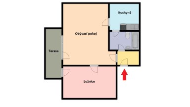 Pronájem bytu 2+1, cca 70 m² s terasou – Praha 9, Habartická.