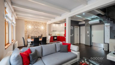 Pronájem exkluzivního mezonetového bytu 3+kk, 95 m² na Karlově náměstí