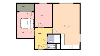 Pronájem bytu 3+kk/L/S, 65 m2, Praha 9 - Černý Most, ul. Vašátkova.
